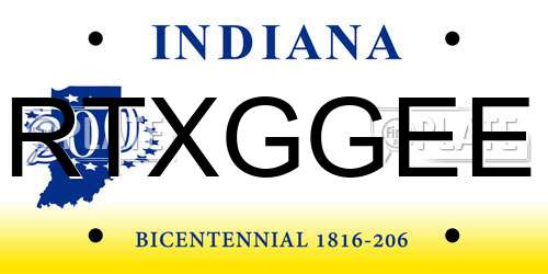 RTXGGEE Indiana License Plate