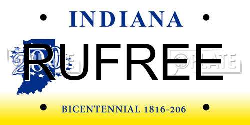 RUFREE Indiana License Plate