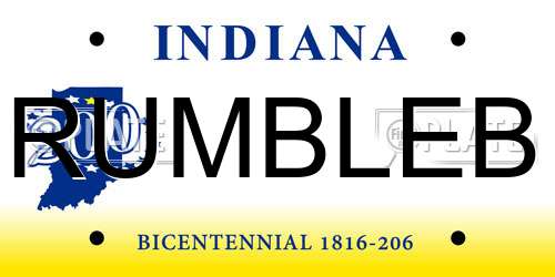 RUMBLEB Indiana License Plate