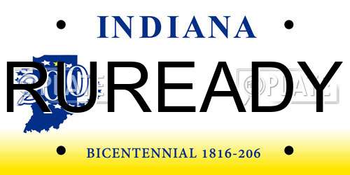 RUREADY Indiana License Plate