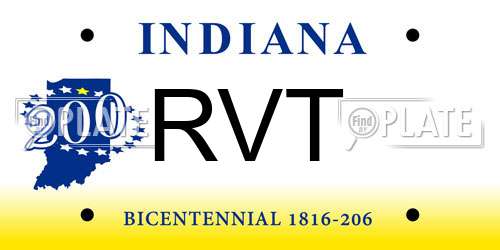 RVT Indiana License Plate
