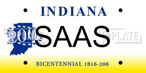 SAAS Indiana License Plate