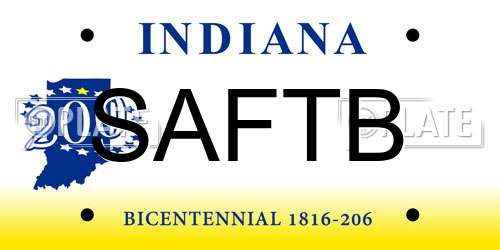 SAFTB Indiana License Plate