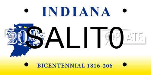 SALIT0 Indiana License Plate