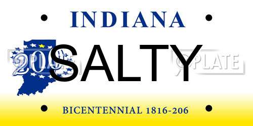 SALTY Indiana License Plate