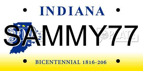 SAMMY77 Indiana License Plate
