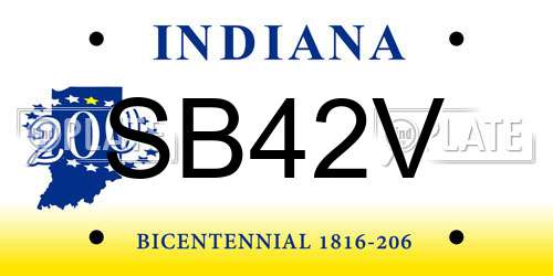 SB42V Indiana License Plate