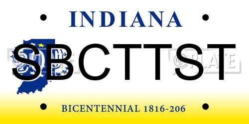 SBCTTST Indiana License Plate