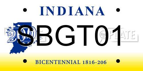 SBGT01 Indiana License Plate
