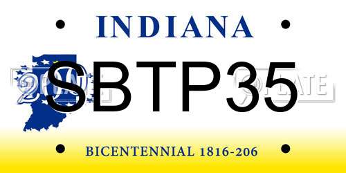 SBTP35 Indiana License Plate