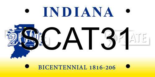 SCAT31 Indiana License Plate