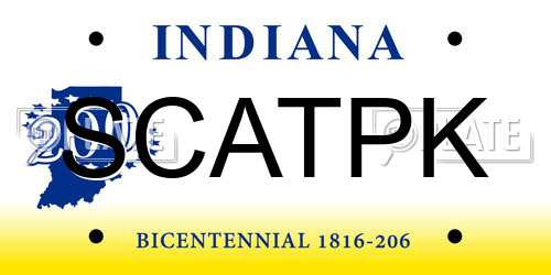 SCATPK Indiana License Plate