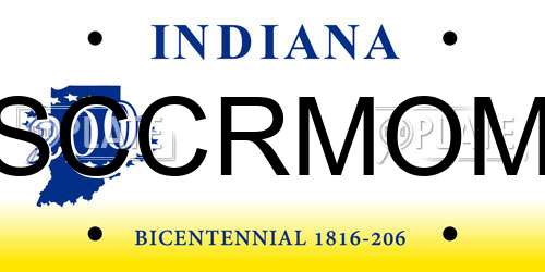 SCCRMOM Indiana License Plate