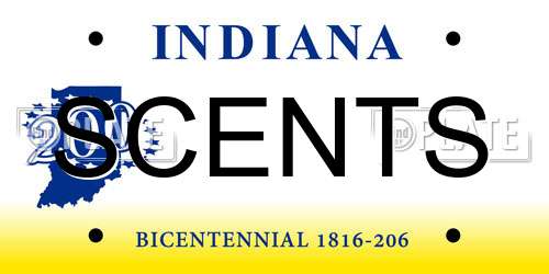 SCENTS Indiana License Plate