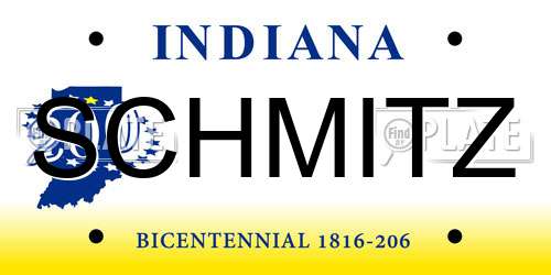 SCHMITZ Indiana License Plate