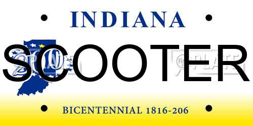 SCOOTER Indiana License Plate