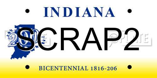 SCRAP2 Indiana License Plate
