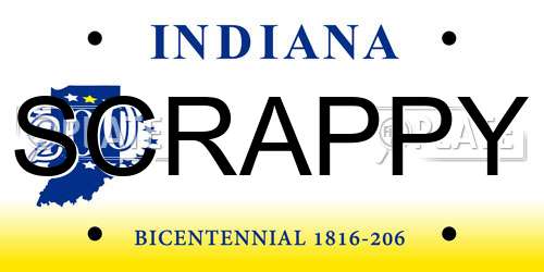 SCRAPPY Indiana License Plate