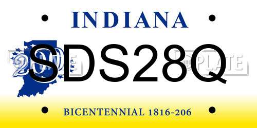 SDS28Q Indiana License Plate