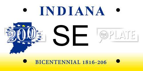 SE Indiana License Plate