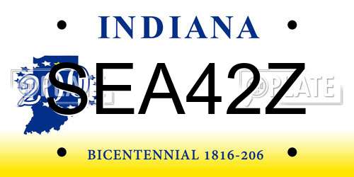 SEA42Z Indiana License Plate