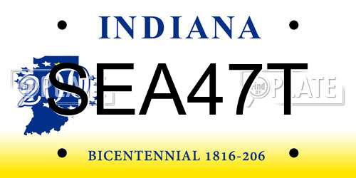 SEA47T Indiana License Plate