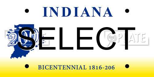 SELECT Indiana License Plate
