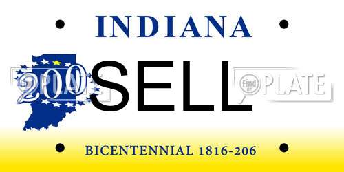 SELL Indiana License Plate
