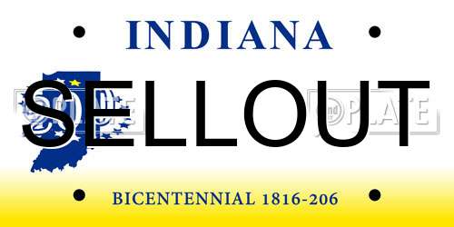 SELLOUT Indiana License Plate