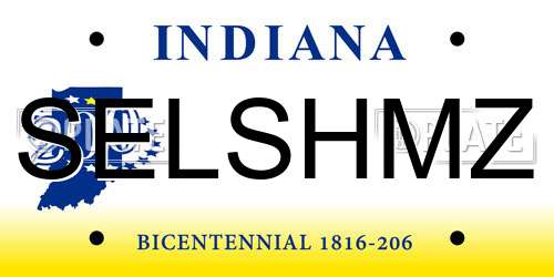 SELSHMZ Indiana License Plate