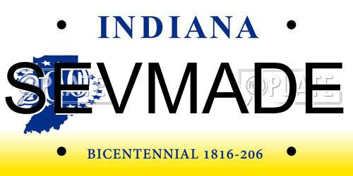 SEVMADE Indiana License Plate