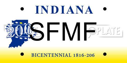 SFMF Indiana License Plate