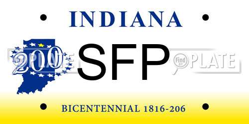 SFP Indiana License Plate