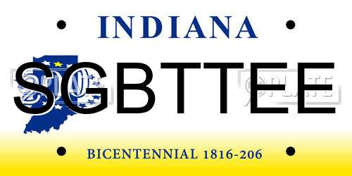 SGBTTEE Indiana License Plate