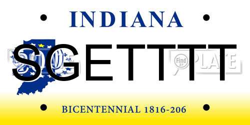 SGETTTT Indiana License Plate