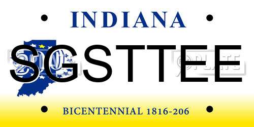 SGSTTEE Indiana License Plate