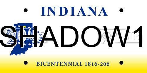 SHADOW1 Indiana License Plate
