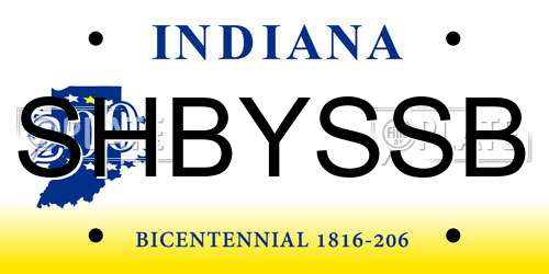 SHBYSSB Indiana License Plate