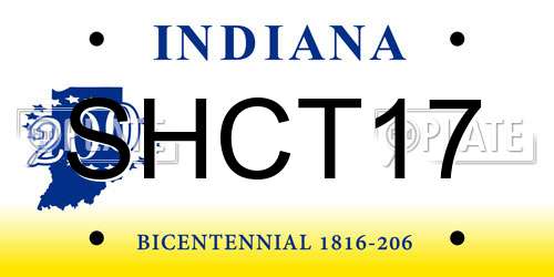 SHCT17 Indiana License Plate