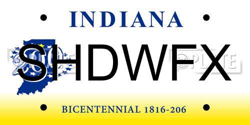 SHDWFX Indiana License Plate