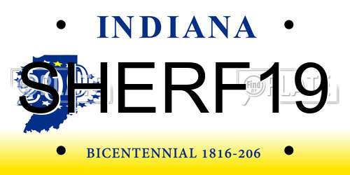 SHERF19 Indiana License Plate