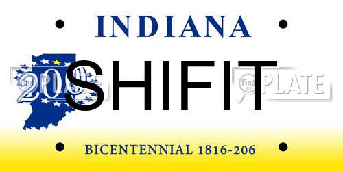 SHIFIT Indiana License Plate