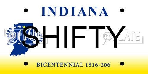 SHIFTY Indiana License Plate