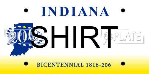 SHIRT Indiana License Plate