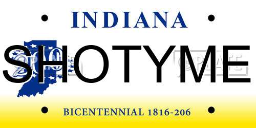 SHOTYME Indiana License Plate