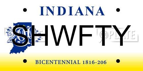 SHWFTY Indiana License Plate