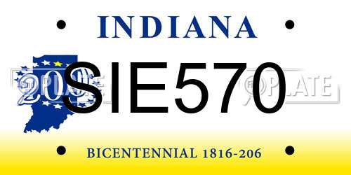 SIE570 Indiana License Plate