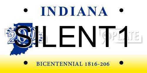 SILENT1 Indiana License Plate