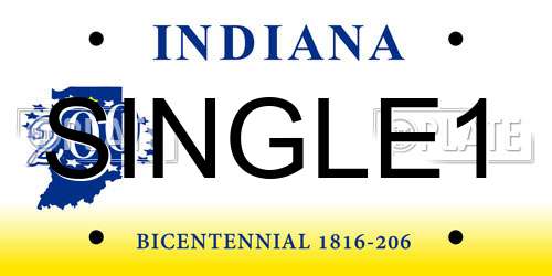SINGLE1 Indiana License Plate
