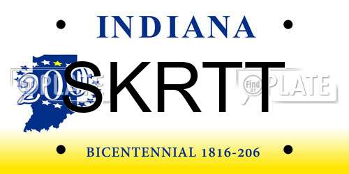 SKRTT Indiana License Plate